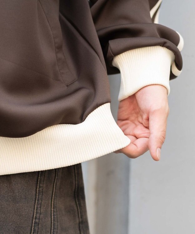 WEGO 【ユニセックスITEM/MLサイズ展開】ラグランライントラックジャケット ブラウン