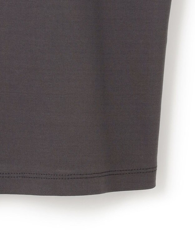 23区 L 【汗じみ防止/速乾性】フレンチスリーブ  IT Tシャツ ダークブラウン系