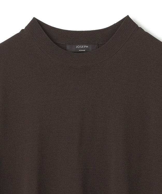 JOSEPH HOMME 【WEB限定カラーあり】【洗える/ストレッチ】リュクスレーヨン　クルーネック半袖ニット ダークブラウン系