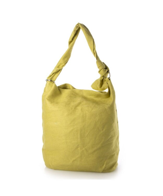 LA BAGAGERIE サイドノット リネンショルダー Mサイズ ライムグリーン