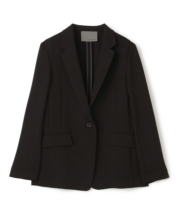 uncrave 【防シワ・洗濯機洗い可】ウォッシャブル ダブルクロス ジャケット ブラック