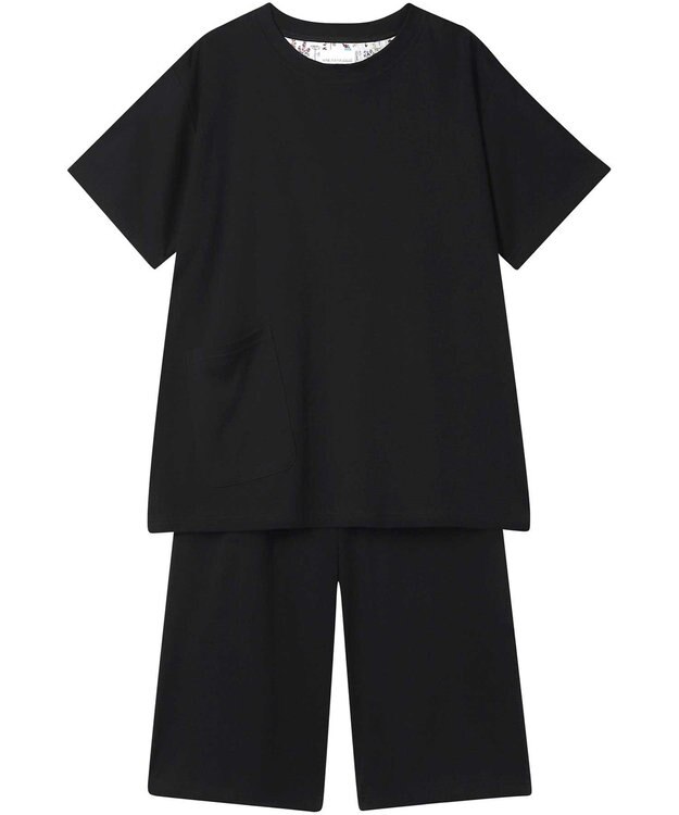 une nana cool 【綿100％】なめらかシルケットスムース半袖パジャマ MADE WITH LIBERTY FABRIC BL