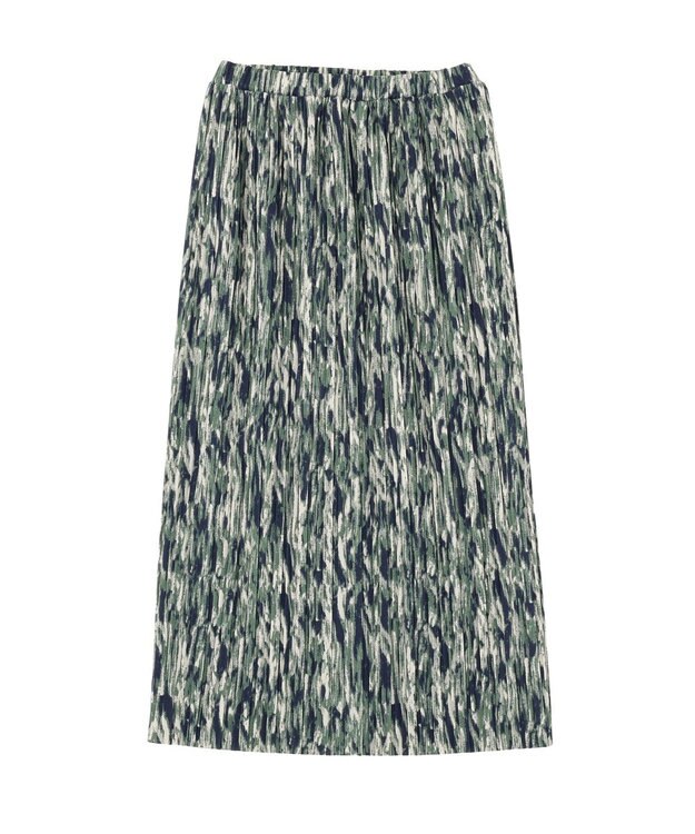 Green Parks 柄プリーツスカート Green