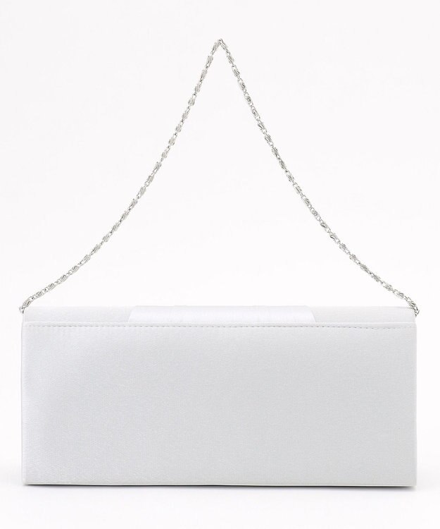 ANY SIS 【2WAY】パール調ラインクラッチ バッグ ライトグレー