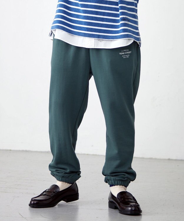 J.PRESS YORK STREET 【UNISEX】ワンポイント裏毛スウェット スモーキーグリーン系