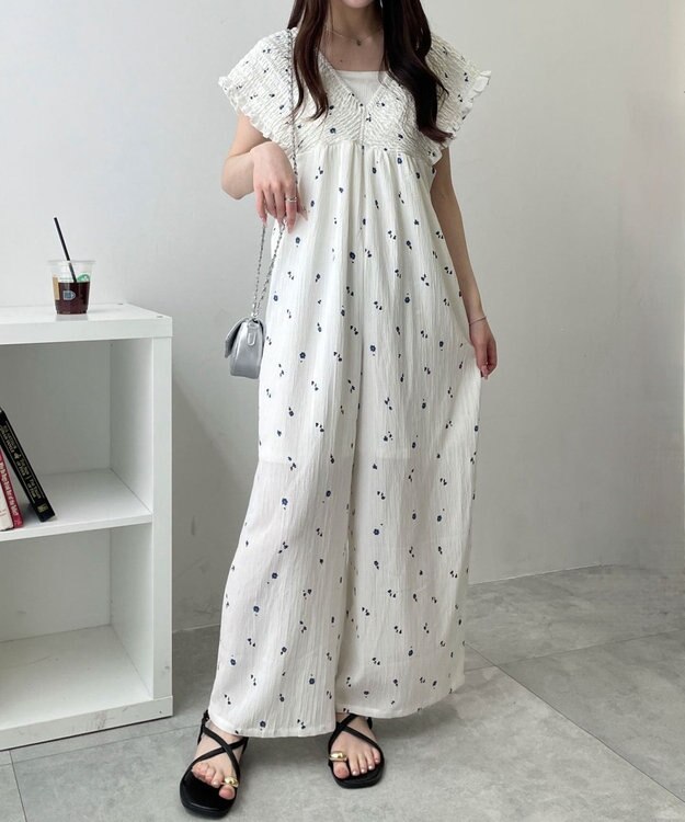WEGO シャーリングサロペット 柄3