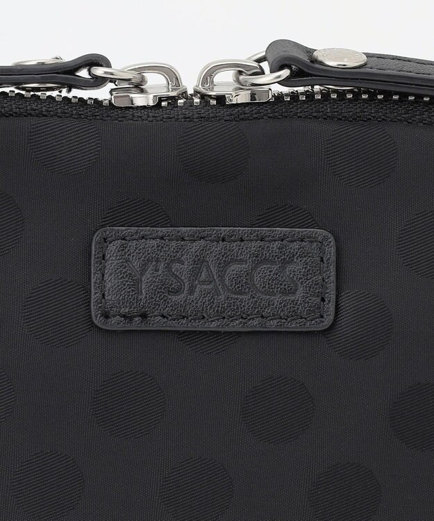 Y'SACCS ドットジャカード　コスメポーチ ブラック