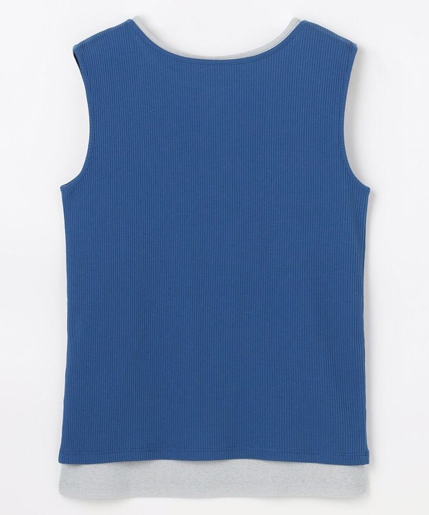 ANY L 【2SET】ツインセットヘンリーネックタンクトップ ブルー×グレー