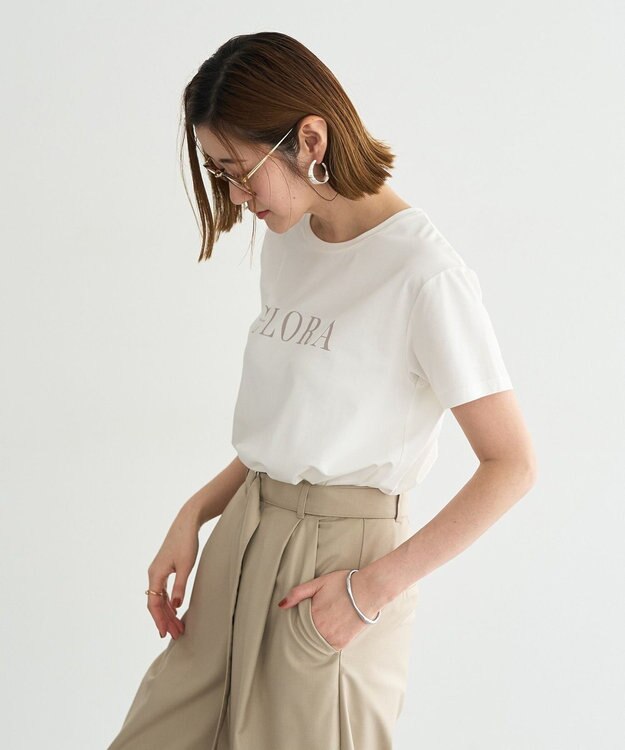 YECCA VECCA 【接触冷感】ロゴTee Beige