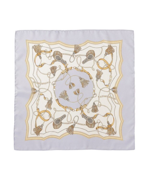 Green Parks リングＳＥＴタッセル柄スカーフ Light Gray