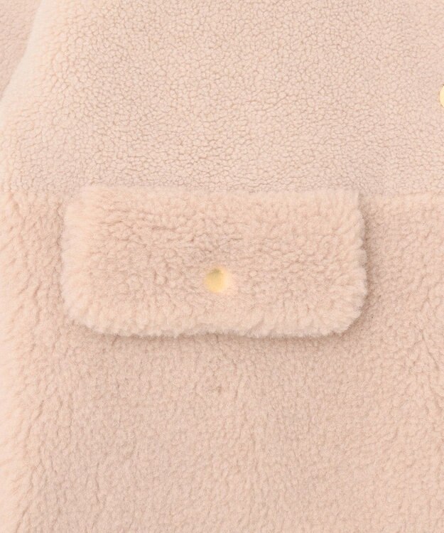 GRACE CONTINENTAL ノーカラーボアムートンコート ベージュ