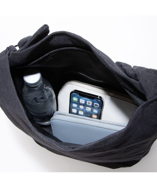 LA BAGAGERIE サイドノット リネンショルダー Mサイズ ブラック