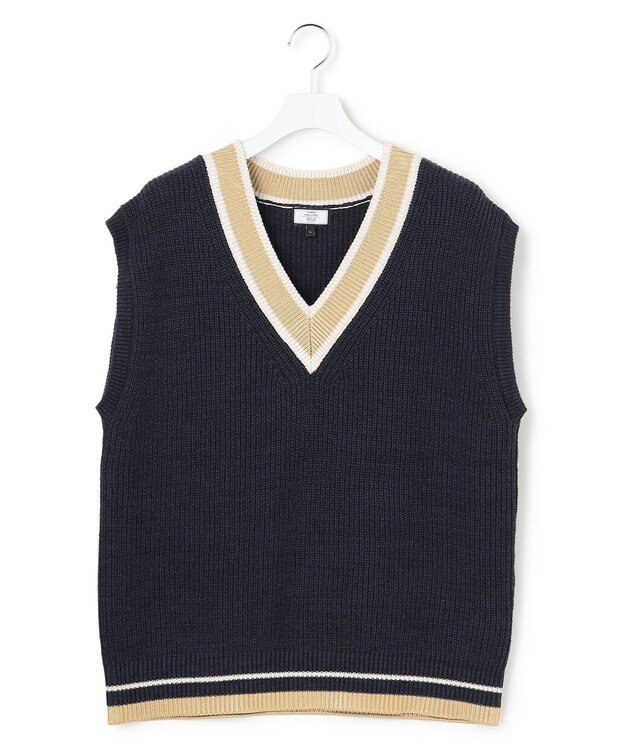 J.PRESS YORK STREET 【UNISEX】チルデンニット ベスト ネイビー系