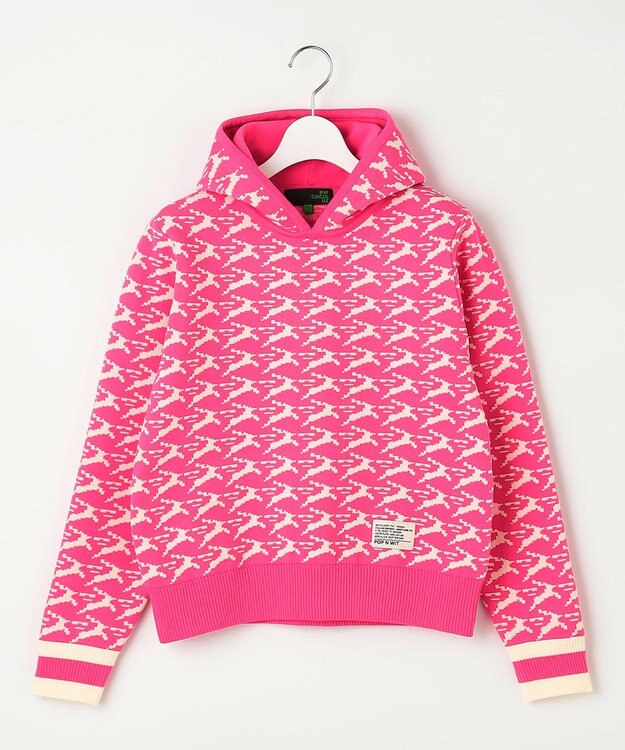 PW CIRCULUS 【イージーケア/軽量】【WOMEN】 MOFUモチーフ ニットフーディ ピンク系