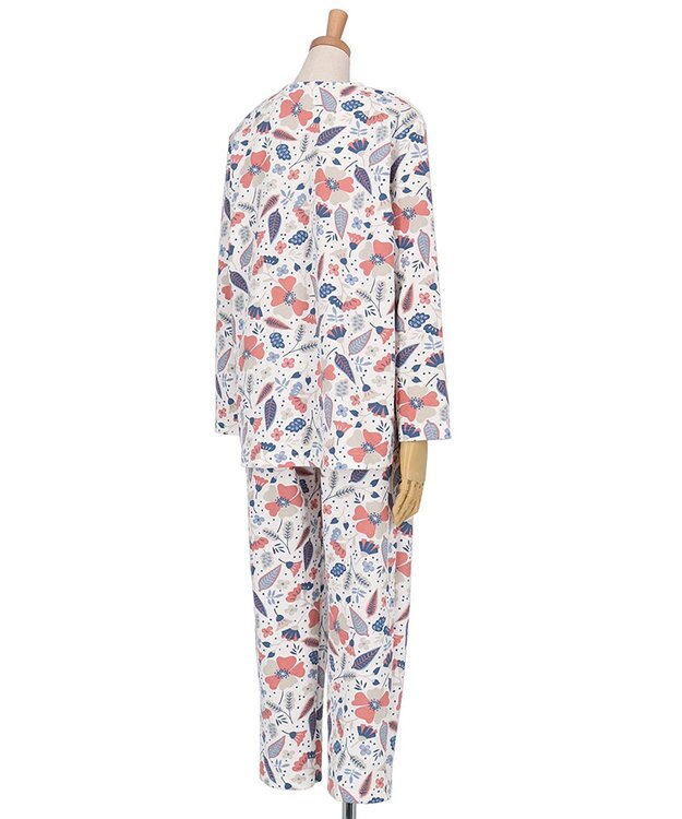 Wing パジャマ キルトニット素材(本体) あったか 冬 長袖 長ズボン レディース EP6024 ウイング／ワコール ホワイト