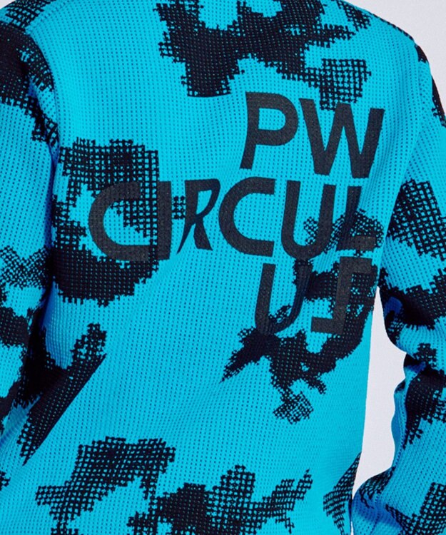 PW CIRCULUS 【MEN】Spark dot camouflage 軽量ニット ゴルフ ブルー系5