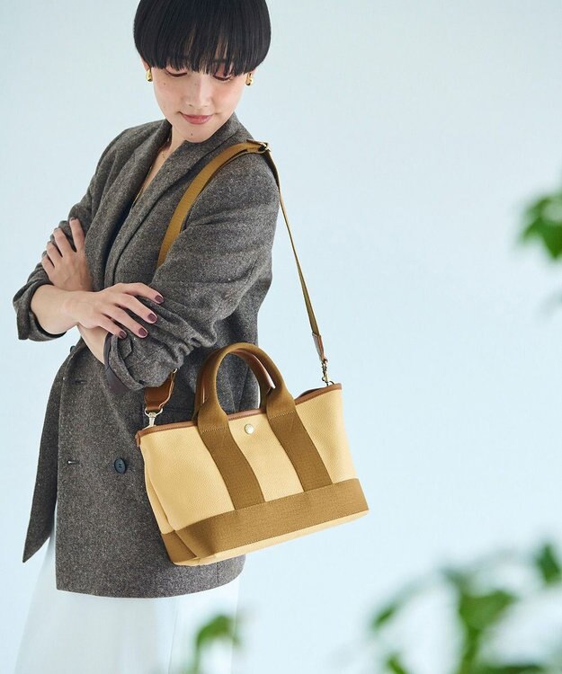 TOPKAPI 【Breath TOPKAPI】SCOTCH GRAIN スコッチグレイン ショルダー付き ミニ トート バッグ イエロー