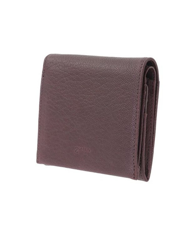 genten ゴートベーシック 二つ折りBOX財布 ノウチャ