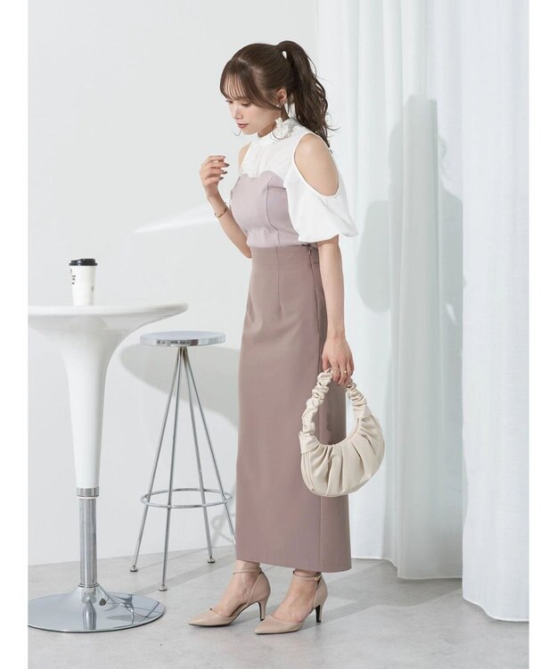 earth music&ecology マルチＷＡＹサス付タイトスカート Ivory