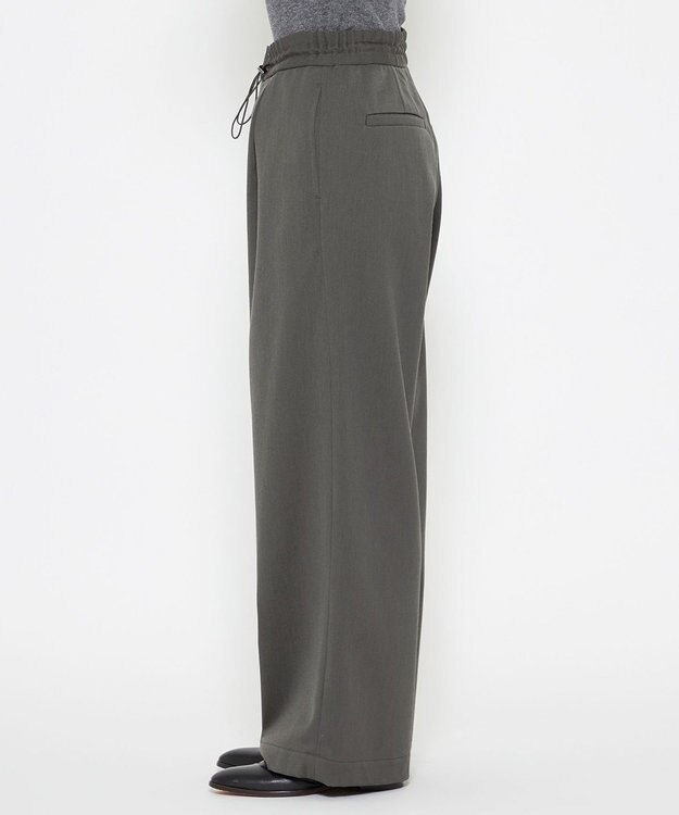 uncrave 【洗える】ギャバジン ドロストパンツ（uncrave WHITE） スレート