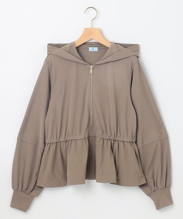 組曲 【WEB限定】ラッシュガード ペプラムパーカー モカグレー系