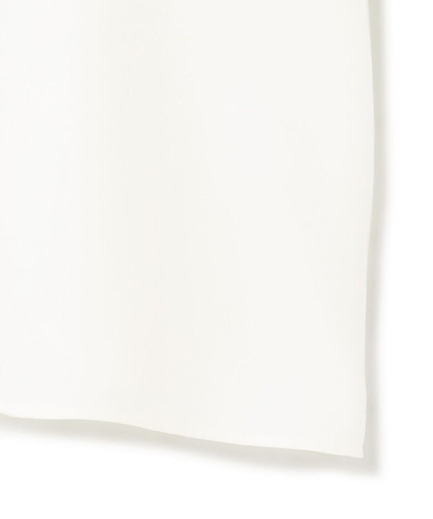 23区 【吸水速乾/UVケア/洗える】ストレッチクリアサテン バイカラー ブラウス ホワイト×ネイビー