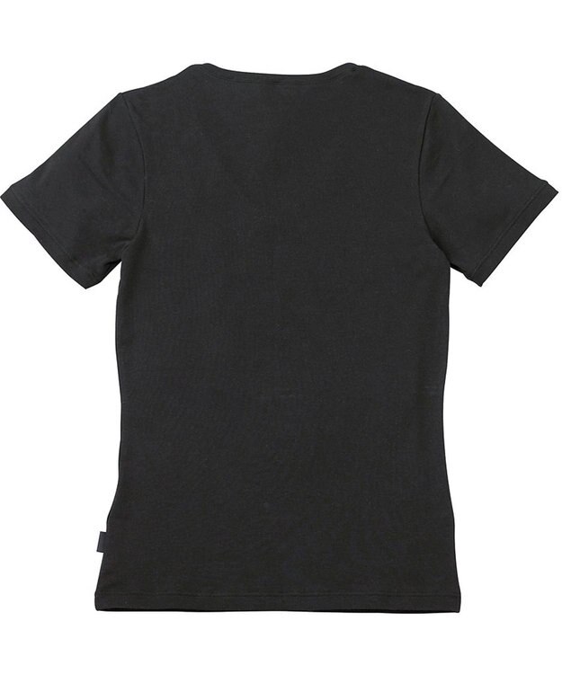 WACOAL MEN 綿混インナー Vネック ３分袖 しっかりあたたかい 保温性 肌側起毛 ストレッチ素材 逆三シルエット設計 メンズ GL5020 /ブロス ブラック