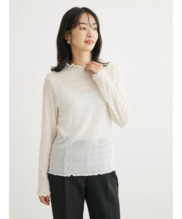 Green Parks シャーリングシアープルオーバー Ecru