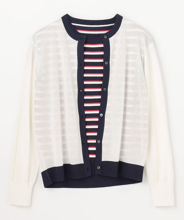 ANY ツインニットセット（ノースリーブニット＋カーディガン） エクリュ