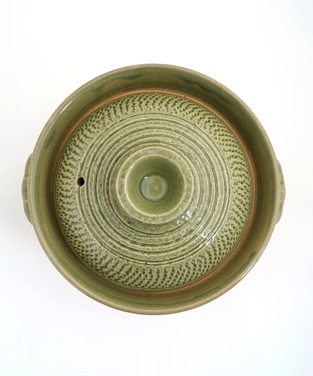 たち吉 【たち吉】伊賀飛びカンナごはん鍋（緑釉）〈１個〉伊賀焼 グリーン