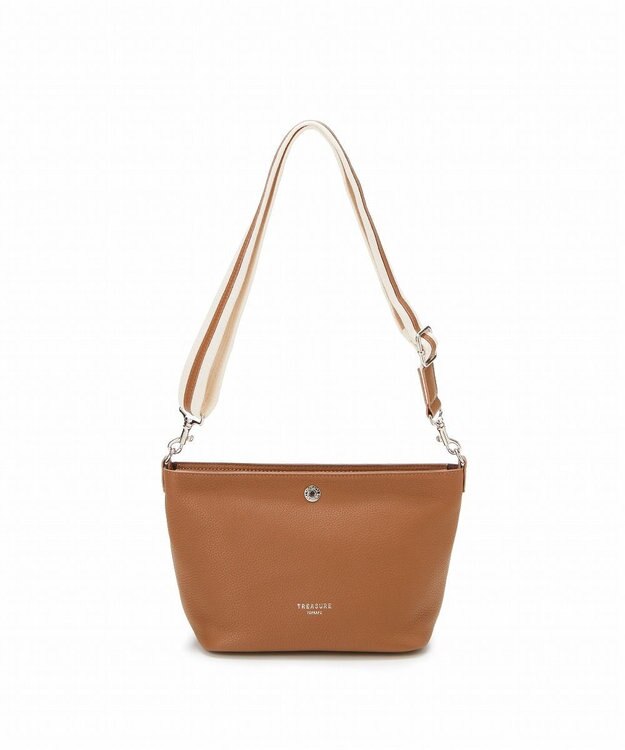 TOPKAPI 【TREASURE TOPKAPI】ソフトシュリンク テープ コンビ レザー ミニショルダーバッグ ブラウン