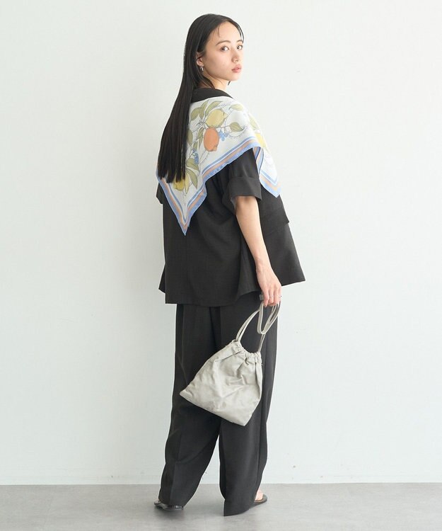 earth music&ecology 【セットアップ対応】リネンライクリラックスパンツ Black