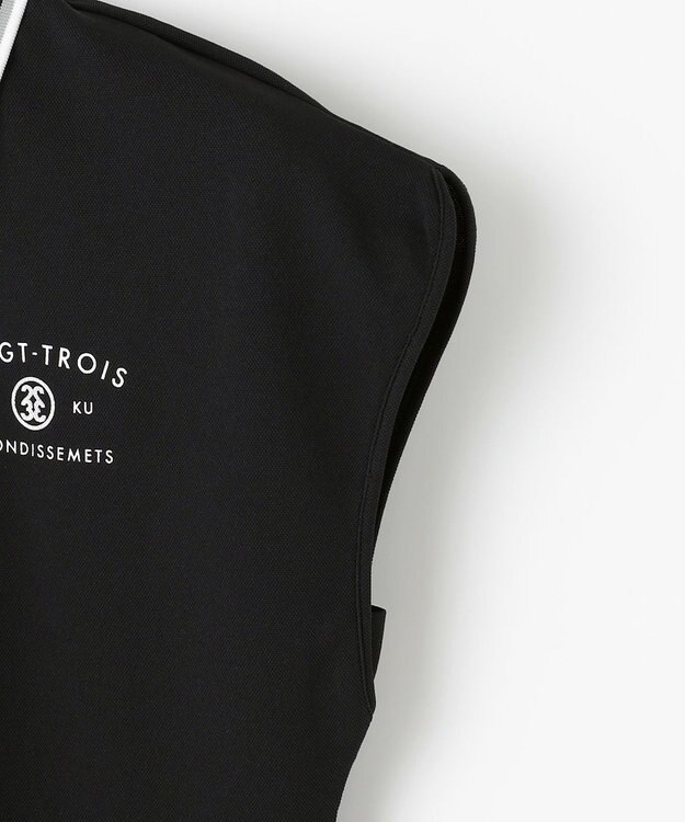 23区GOLF 【WOMEN】遮熱エイトムーブポロ　フレンチスリーブ ブラック系