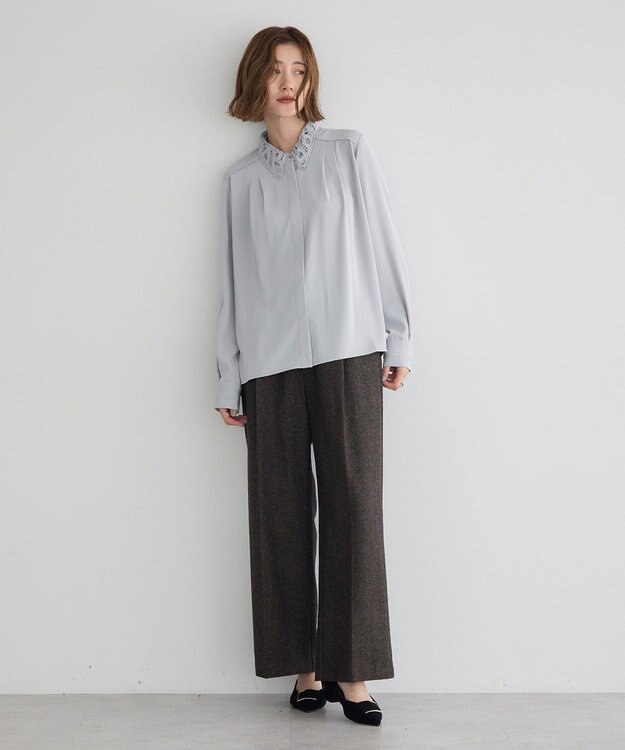 YECCA VECCA 2wayレース襟ブラウス Off White