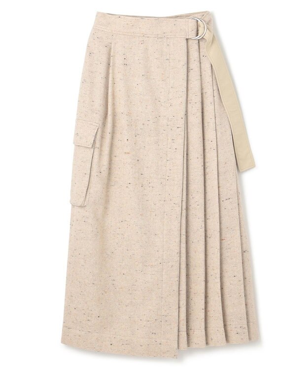 uncrave ネップツイード スカート（uncrave WHITE） ネップベージュ