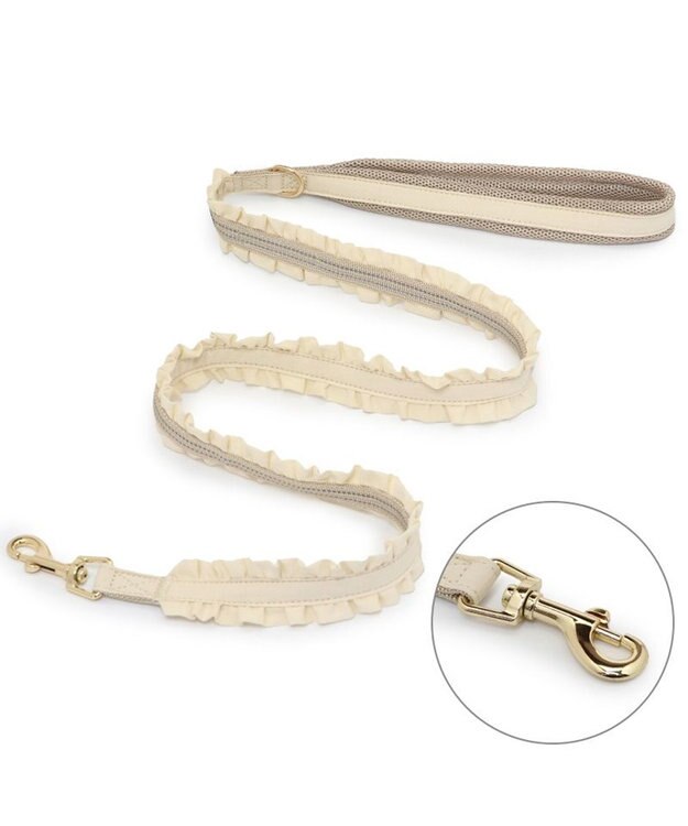 PET PARADISE ペットパラダイス ナチュラルフリル リード ４Ｓ～３Ｓ 小型犬 ベージュ