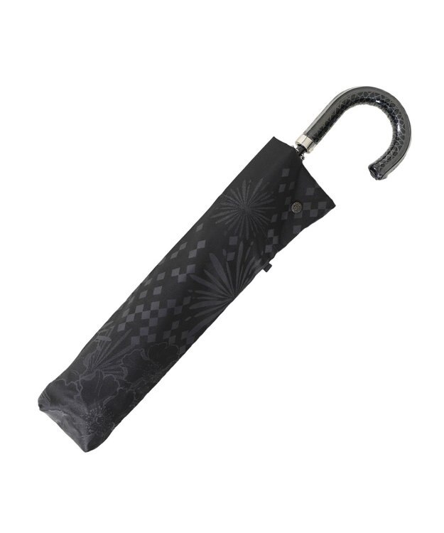 槇田商店 monotone 花 ブラック 折りたたみ傘 クロ