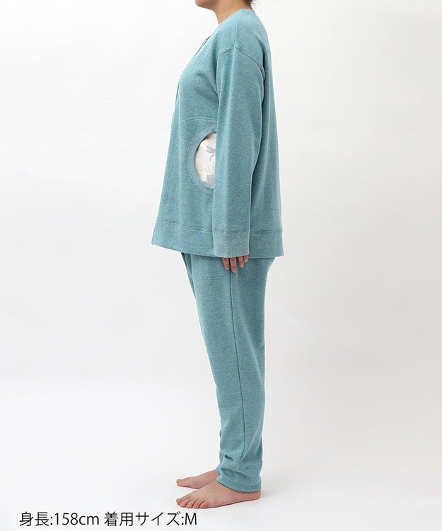 tsumori chisato SLEEP ツモリチサト カーディガン 長袖 ルームウェア 綿100%(本体) レディース UTX586 /ワコール ブルー