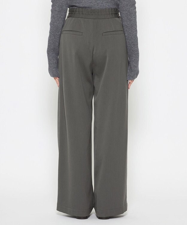 uncrave 【洗える】ギャバジン ドロストパンツ（uncrave WHITE） スレート