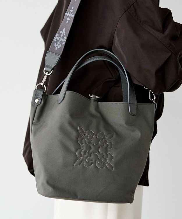 russet 《WEB限定》コーデュラナイロン2WAYミニトートバッグ(CE-1673-WEB) Gray