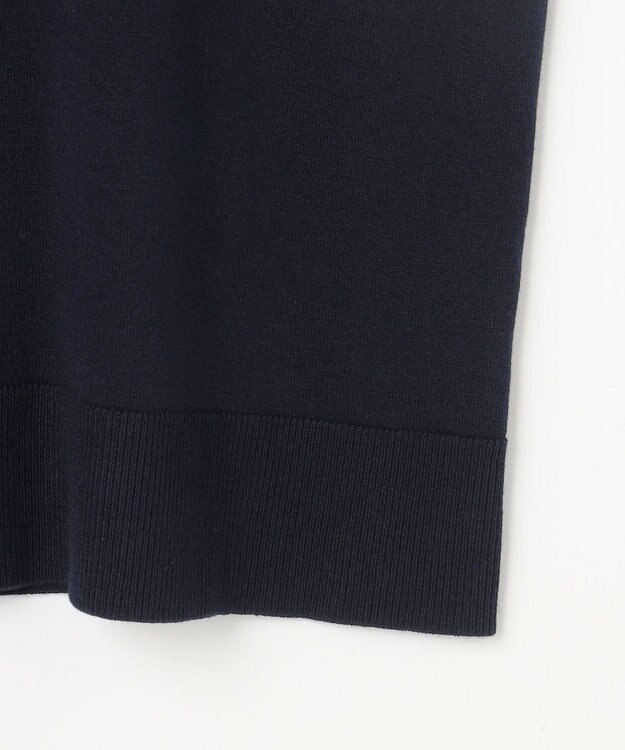 組曲 【WEB限定】レースフリルスタンド ニット ネイビー系