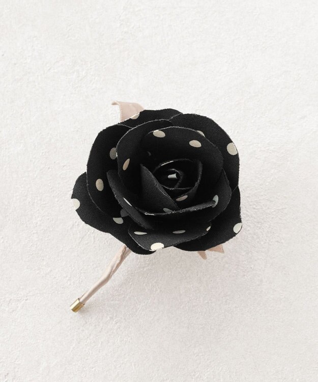 TOCCA 【アップサイクルコサージュ付き・美香＆Lovécoコラボ・数量限定・A4サイズ対応】FLOWER IN HEART BAG バッグ ブラック×ローズ