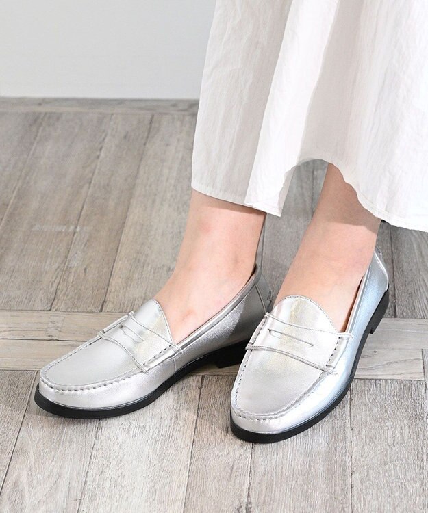 APOM 本革ペニーローファー 25 シルバー