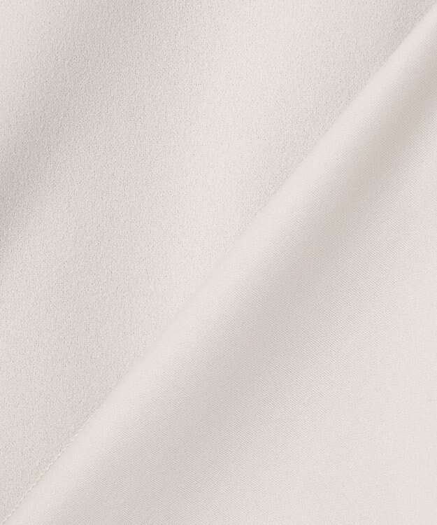 組曲 S 【吸湿・冷感・UVケア】ジョーゼットジャージーバックフリル Tブラウス ライトグレー系