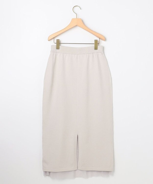 組曲 S 【WEB限定】チュールニット×リバーシブルスカート セット ライトグレー系