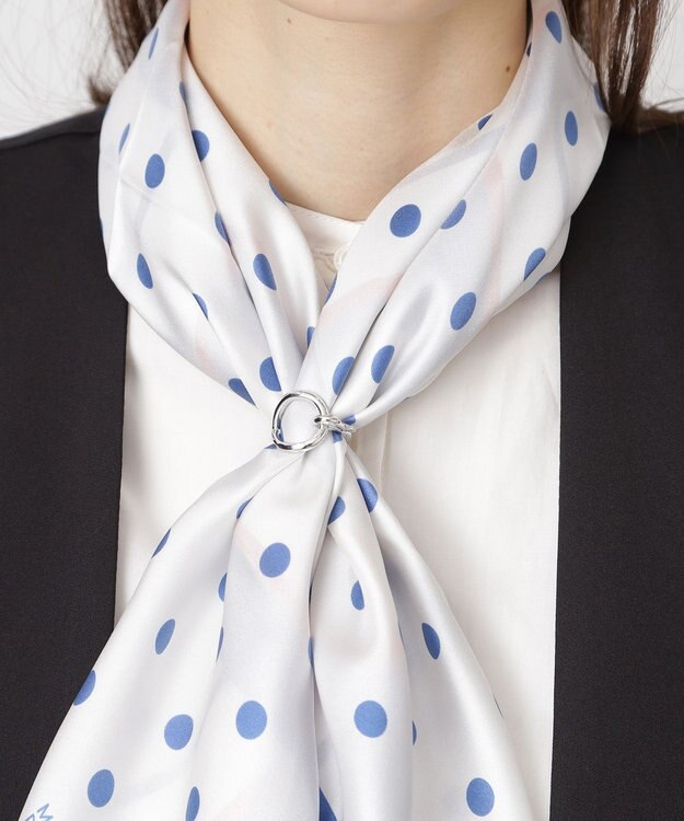 MOONBAT Luna Luce(ルナルーチェ)スカーフリング バックルモチーフ お手持ちのスカーフを通すだけ ギフト シルバー