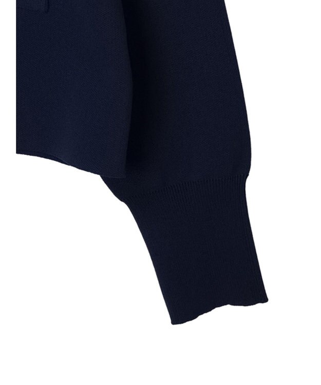 Green Parks ゴールド釦ボックス型カーディガン Navy