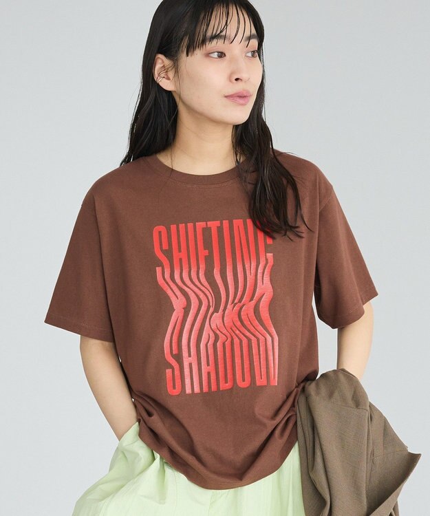 CRAFT STANDARD BOUTIQUE ツイストロゴハーフスリーブTシャツ Brown