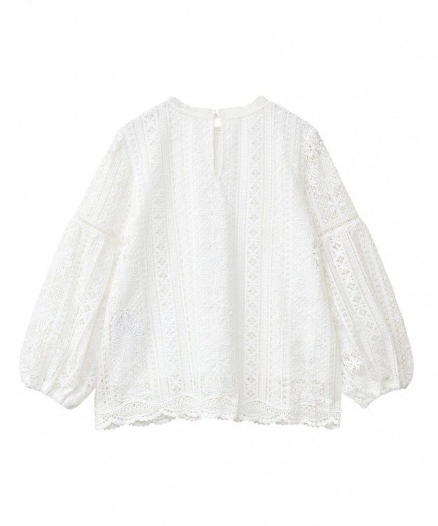 earth music&ecology レースプルオーバー Off White