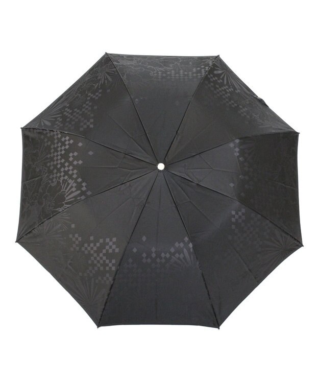 槇田商店 monotone 花 ブラック 折りたたみ傘 クロ